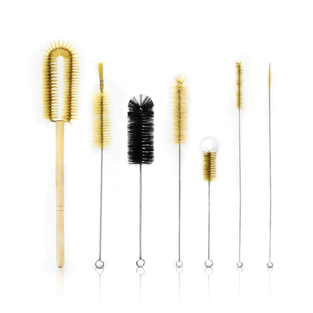 ULAB Scientific Lab Cleaning Brush Set, 7 Sizes for Different use, one Beaker Brush, one Buret Brush, one Cylinder Brush, Four Tube Brushes, UCB1001