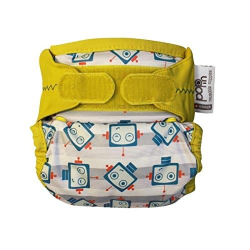 Close Pop-In Single Nappy Bamboo New Print Robot - Pack of 2