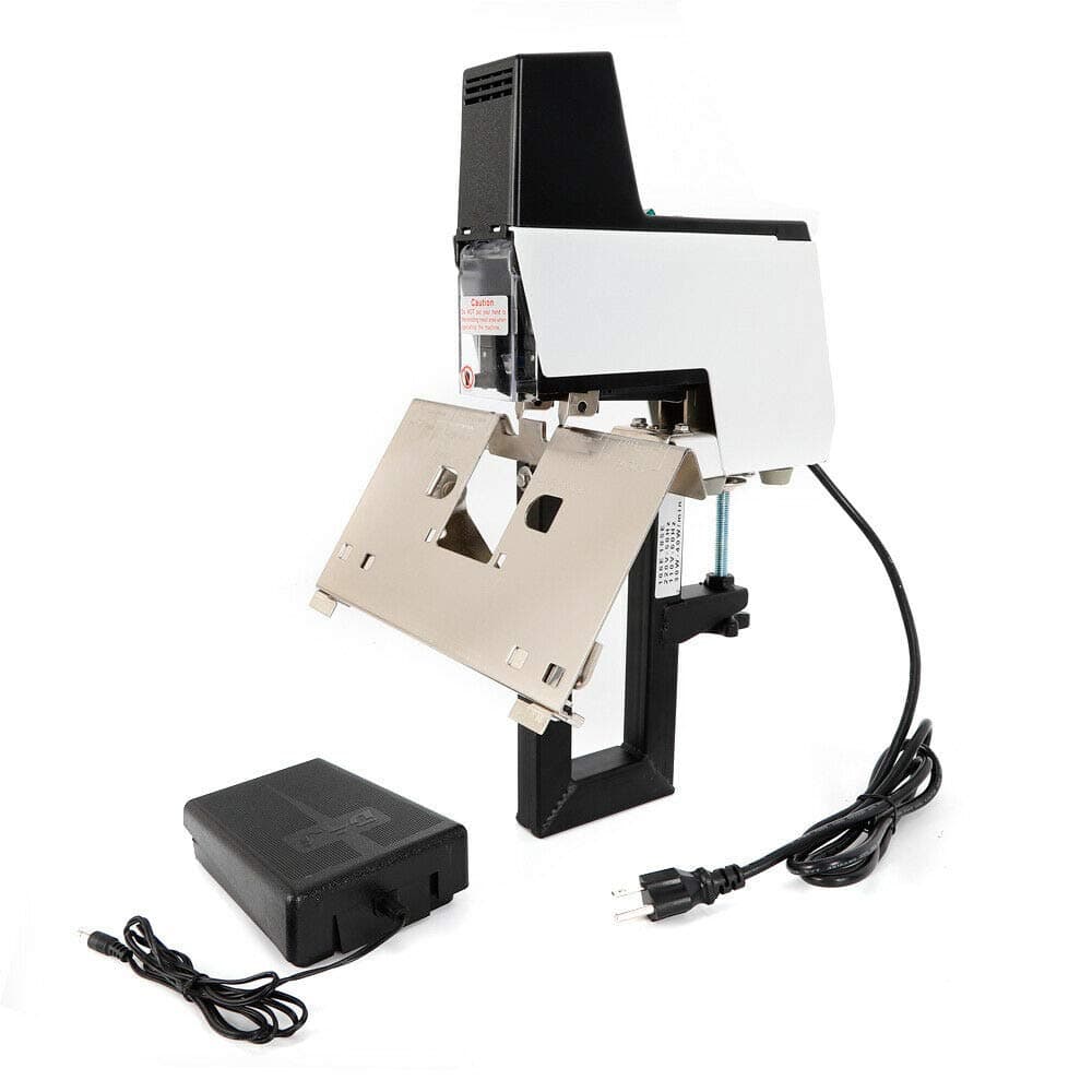 Electric Auto Stapler Book Binding Machine Flat Saddle Stapler+Foot Pedal 2-50 Sheet 110V