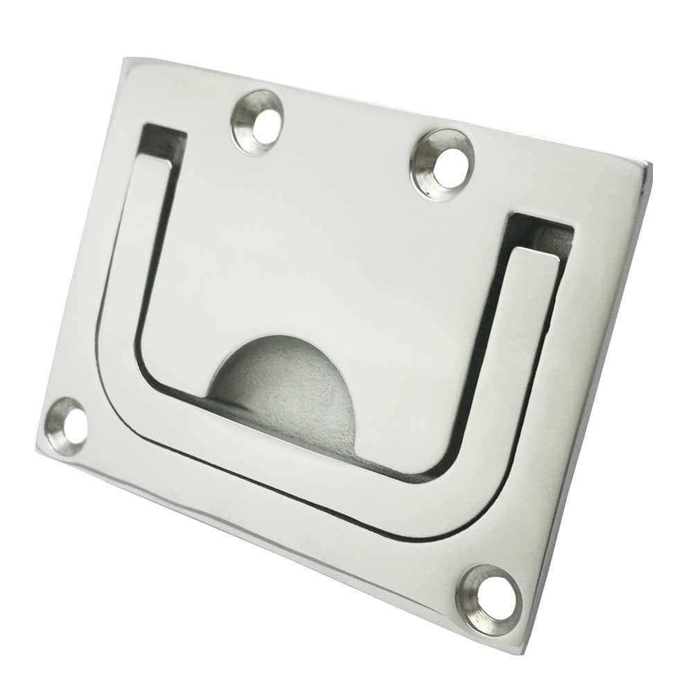 316 Stainless Steel Ring Pull Handle, Marine Flush Lifting Handle, Rectangular Grip