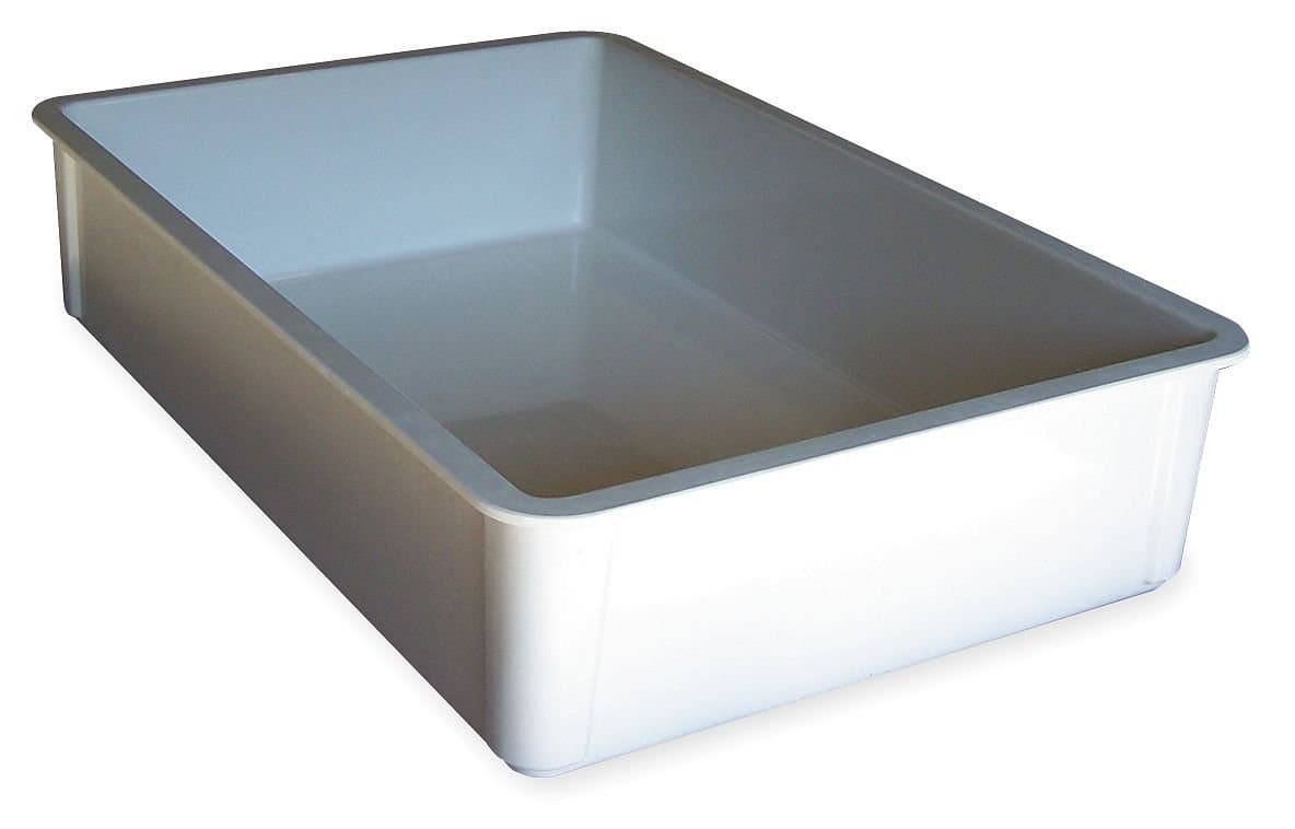 Stacking Container, HD, L 25 3/4, D 6, White