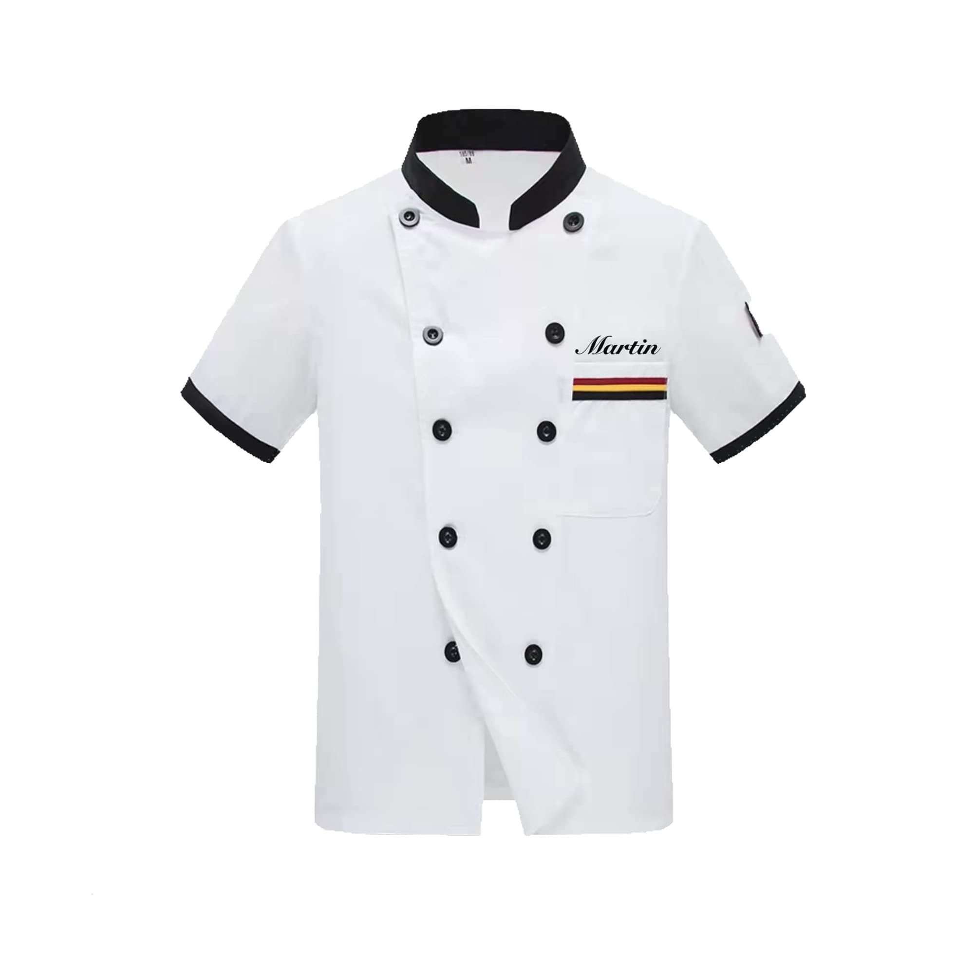 Personalized Chef Jackets Embroidered Chef Short Sleeve Chefs Work Clothes Kitchen Uniforms For Men Women