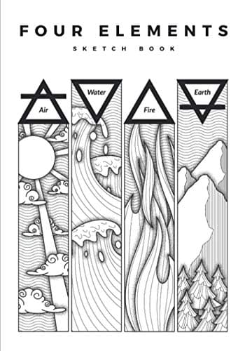 Four Elements Sketch Book: 7 x 10 for Sketching Doodling Drawing