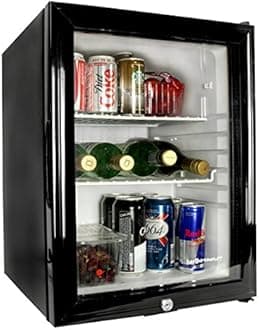 Frostbite Glass Door Mini Bar 35ltr Black