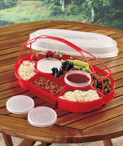 Portable Picnic & Party Servers - RED