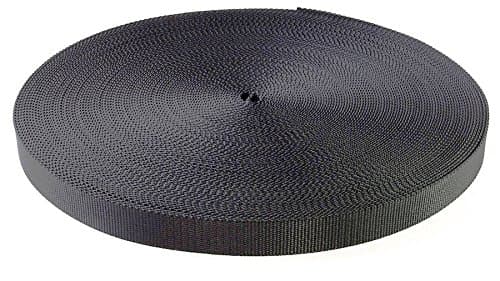 10 Yards - 5/8" Black Heavy Nylon Webbing