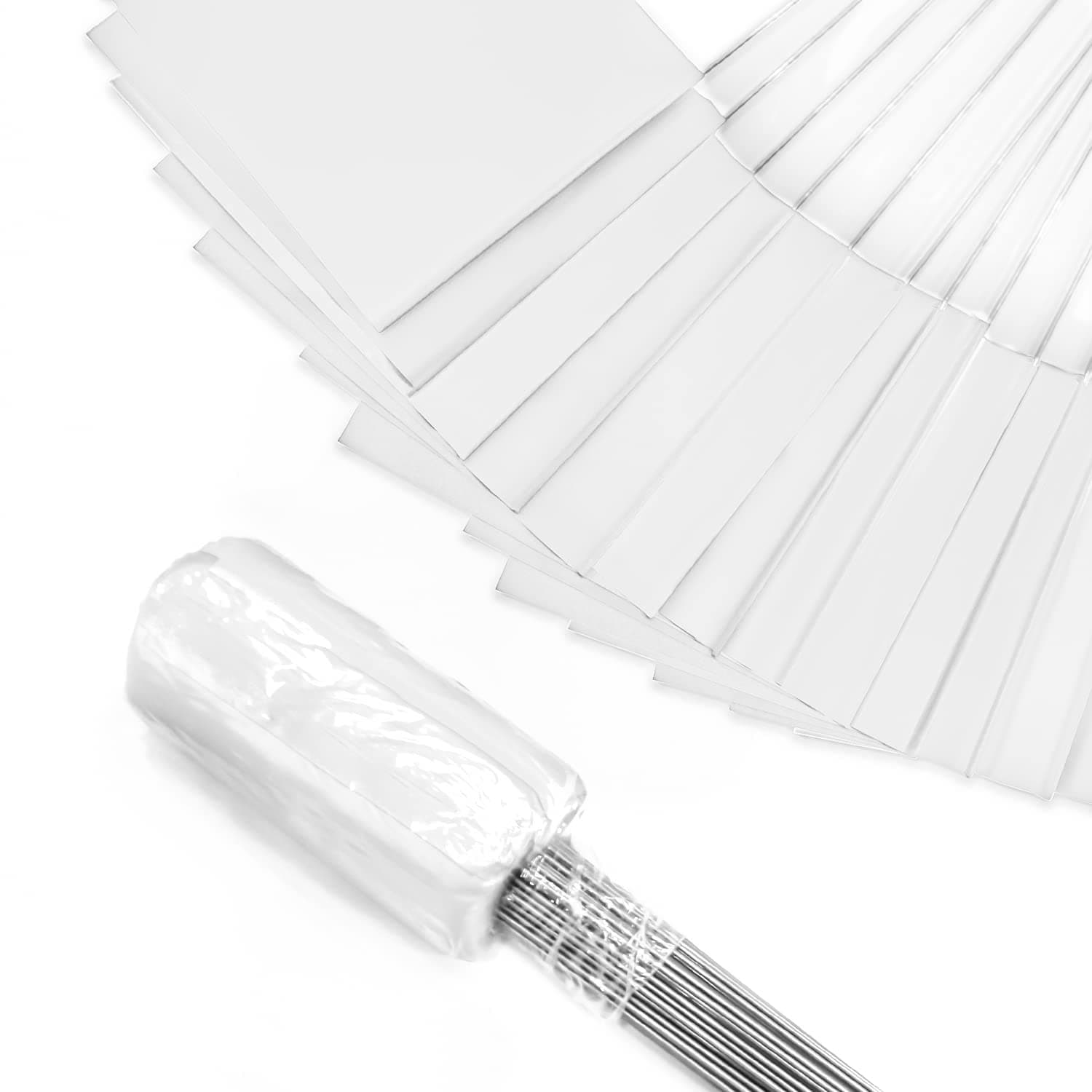 100Pack White Marking Flags, Writable/15x4x5 Inch, Yard Flags for Lawn & Irrigation & Landscape & Sprinkler & Survey & Dog Training.