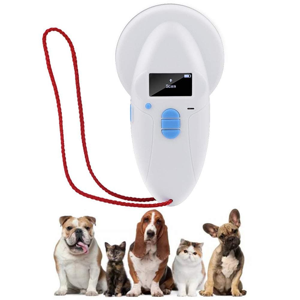 Universal Pet Microchip Scanner, FDX-A/FDX-B/EMID/HDX Pet Dog Microchip Reader Read All Format Chips with USB Portable Charging and 1000 Data Records for Animal/Pet/Dog/Cat/Pig