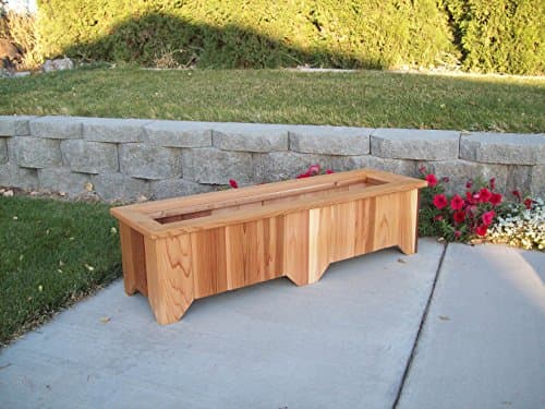Wood Country #8 Rectangular Cedar Planter, Cedar Stain