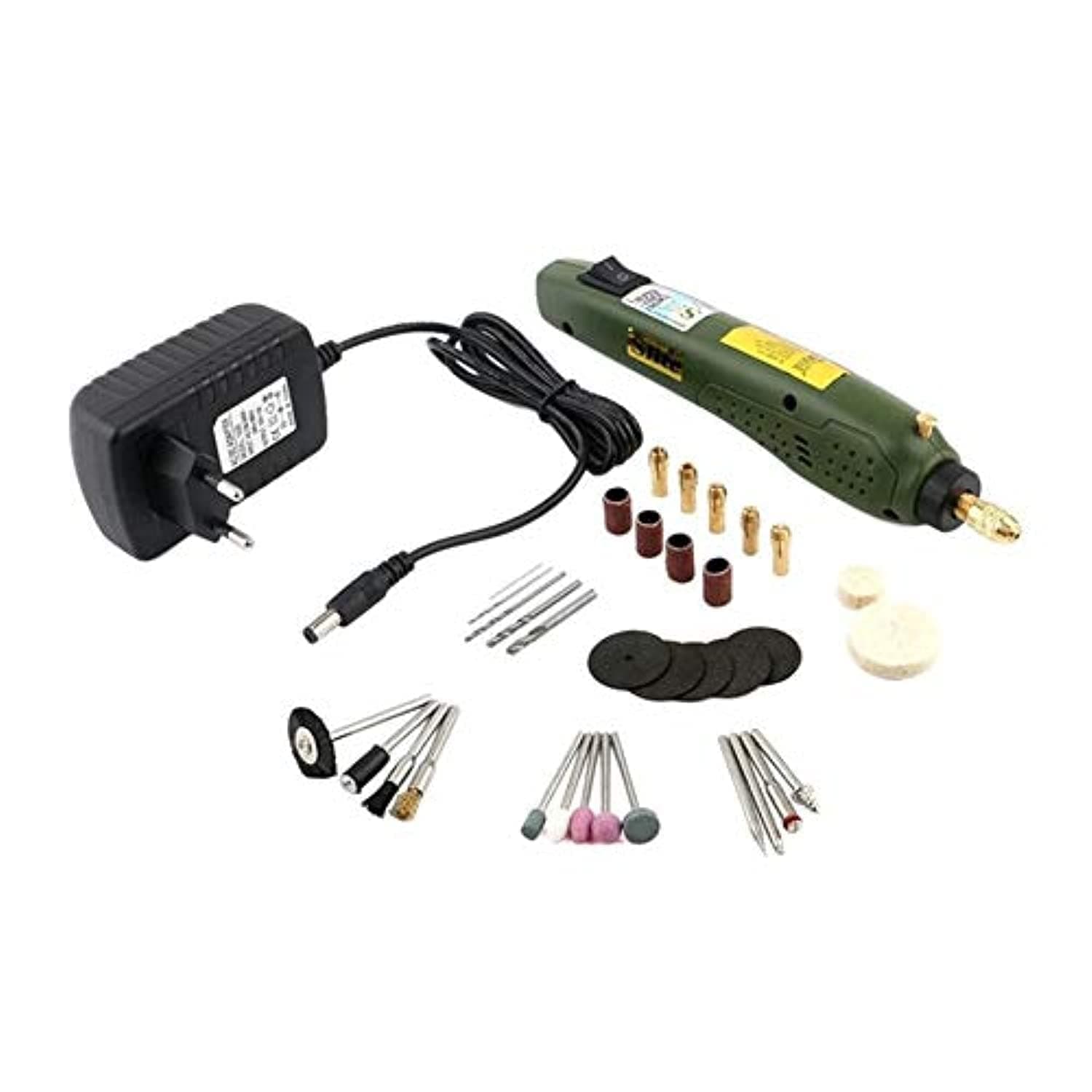 Mini Rotary Tool Kit With 35pcs Random Color Accessories Set For Wood Jewel Stone Small Crafts Cutting Drilling Grinding Engraving