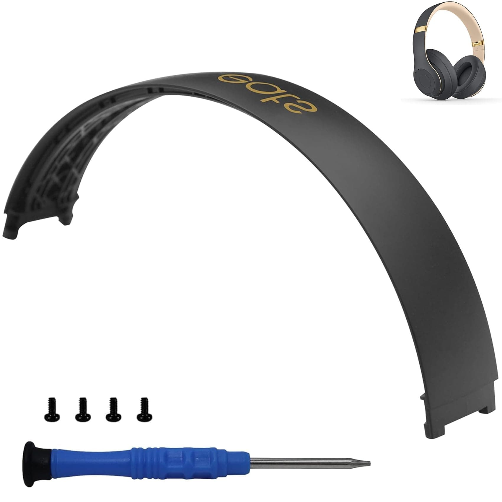 Adhiper Studio 3 Headband Replacement Top Headband Replacement Head Band Parts Accessories Repair Kit Compatible with Studio 3.0 A1914 Wireless Studio 2.0 Wireless Headphones(Gray Gold)