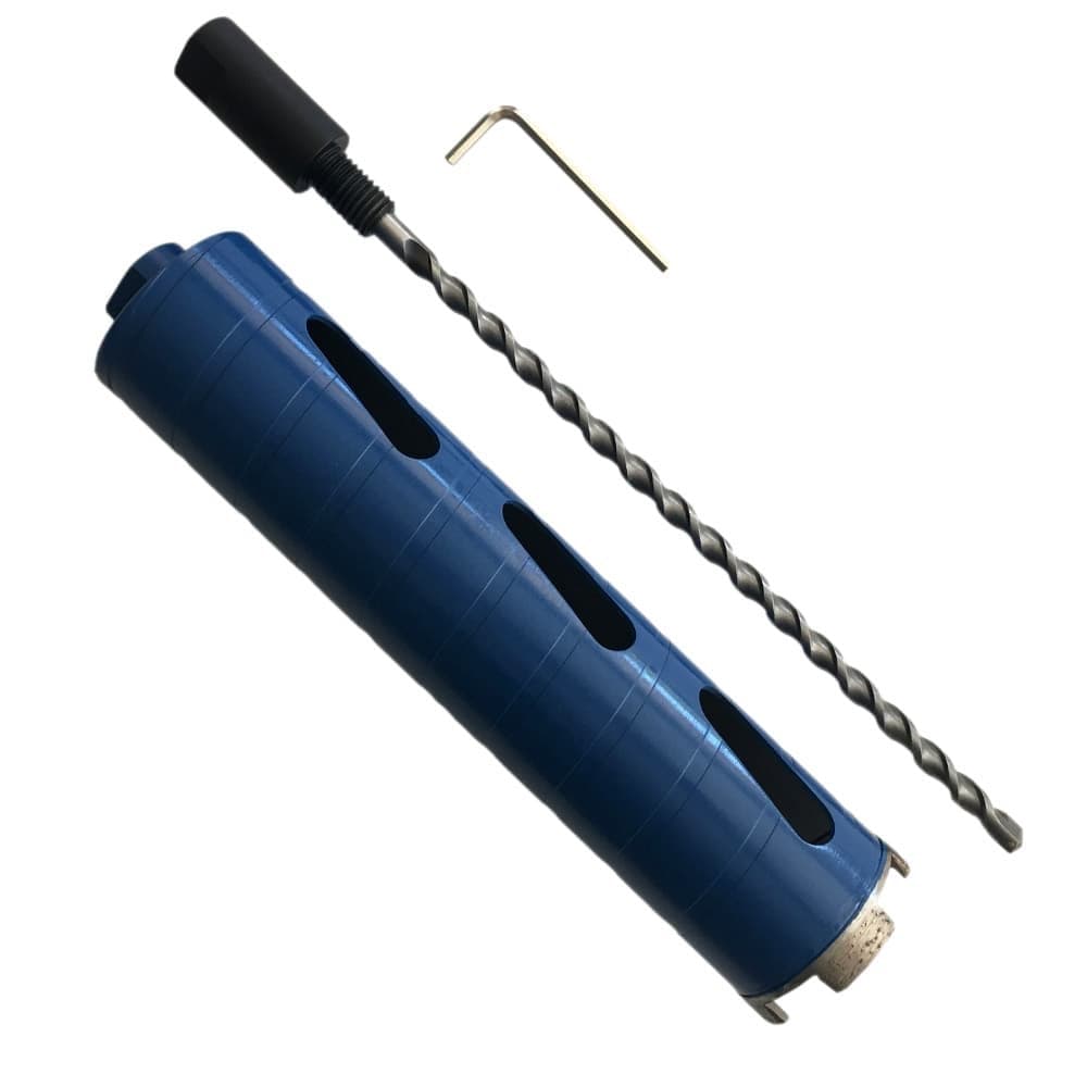 1-1/2" Dry Diamond Core Bit for Brick and Block with 5/8"-11 Pilot Bit Adapter, 9.5" Drilling Depth, 5/8"-11 Arbor