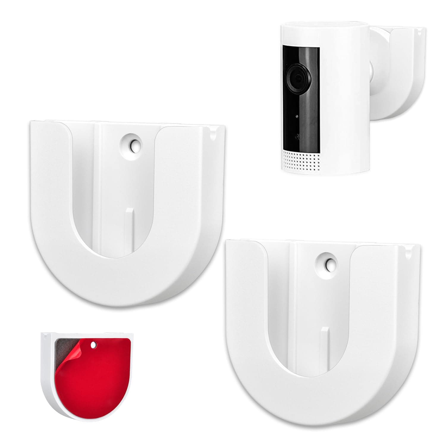 StartVision2 Pack Strong Adhesive Wall Mount for Ring Indoor Cam,Two Ways Easy Installation, No Drilling or Screw Secured Fixed (Ring Indoor Cam is not Included)
