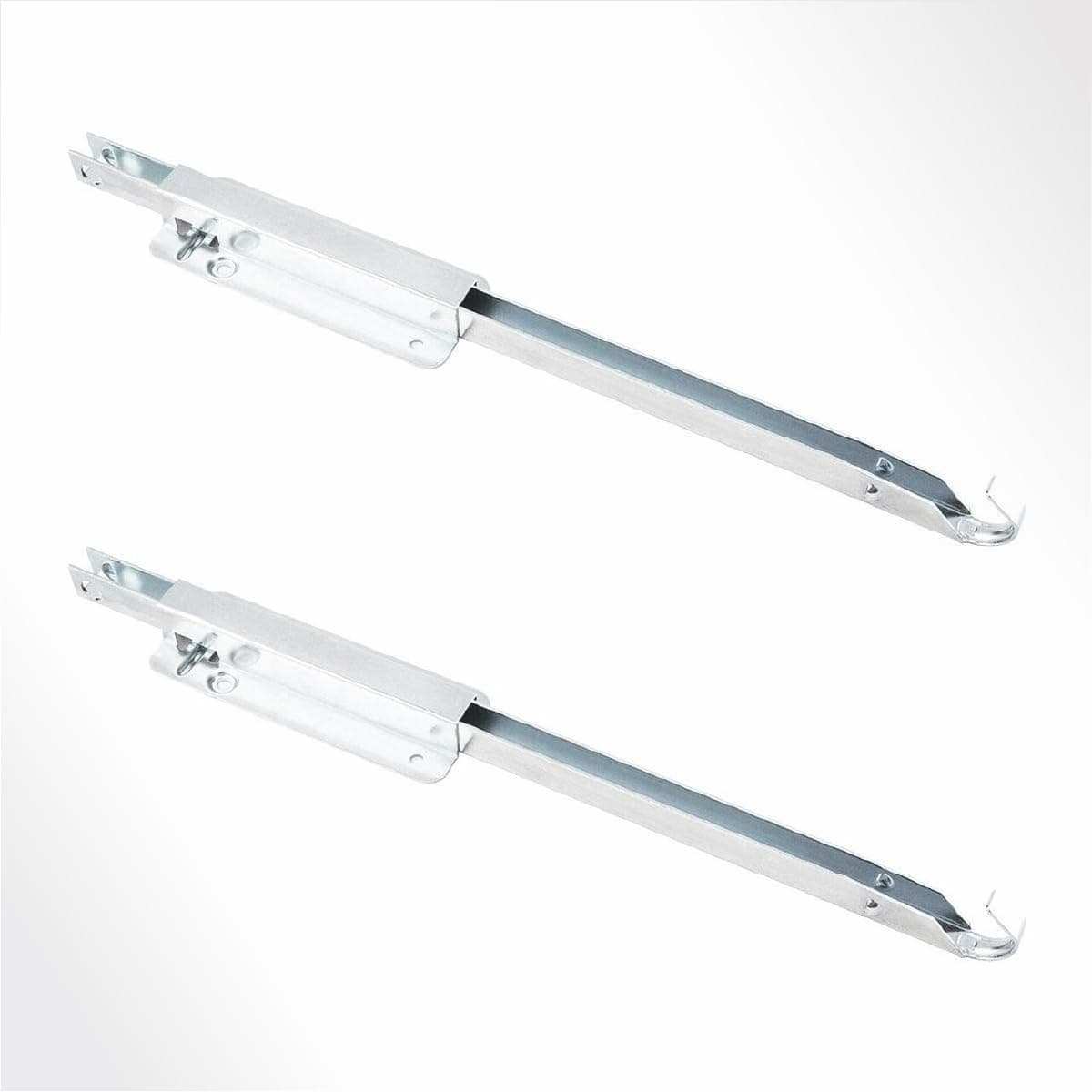 POWERTEC Drop Leaf Table Support - Set of 2, Silver Metal Table Bracket Support, Strong and Stable Drop Leaf Support, Holds 50 lbs Each - Premium Steel, Burr Resistant Profile & Zinc Coated Finish - 71426