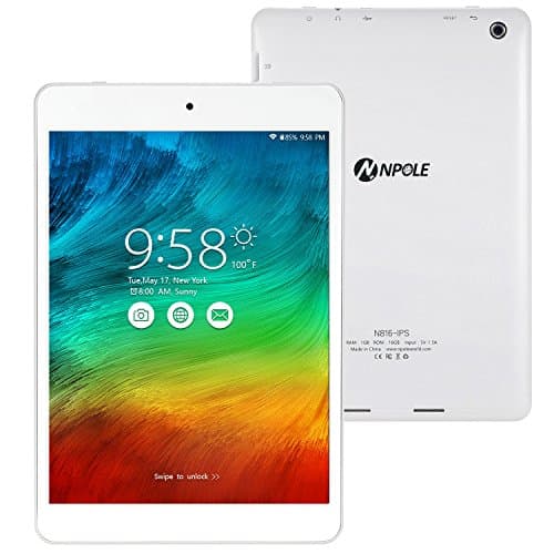 NPOLE Tablet Android 16G IPS 7.9" Quad Core CPU 1024 x 768 Resolution 3D Game Supported N816 White