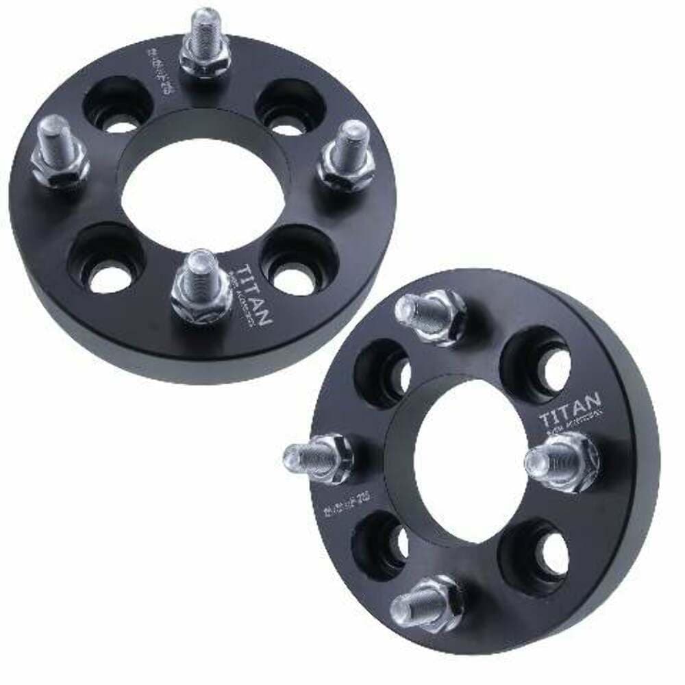 1" 4x100 to 4x4.25 Wheel Adapters - Change Bolt Pattern, Convert 4x100 to 4x108-1 Inch (25mm), 12x1.5 Studs - Pair of 2 - Black