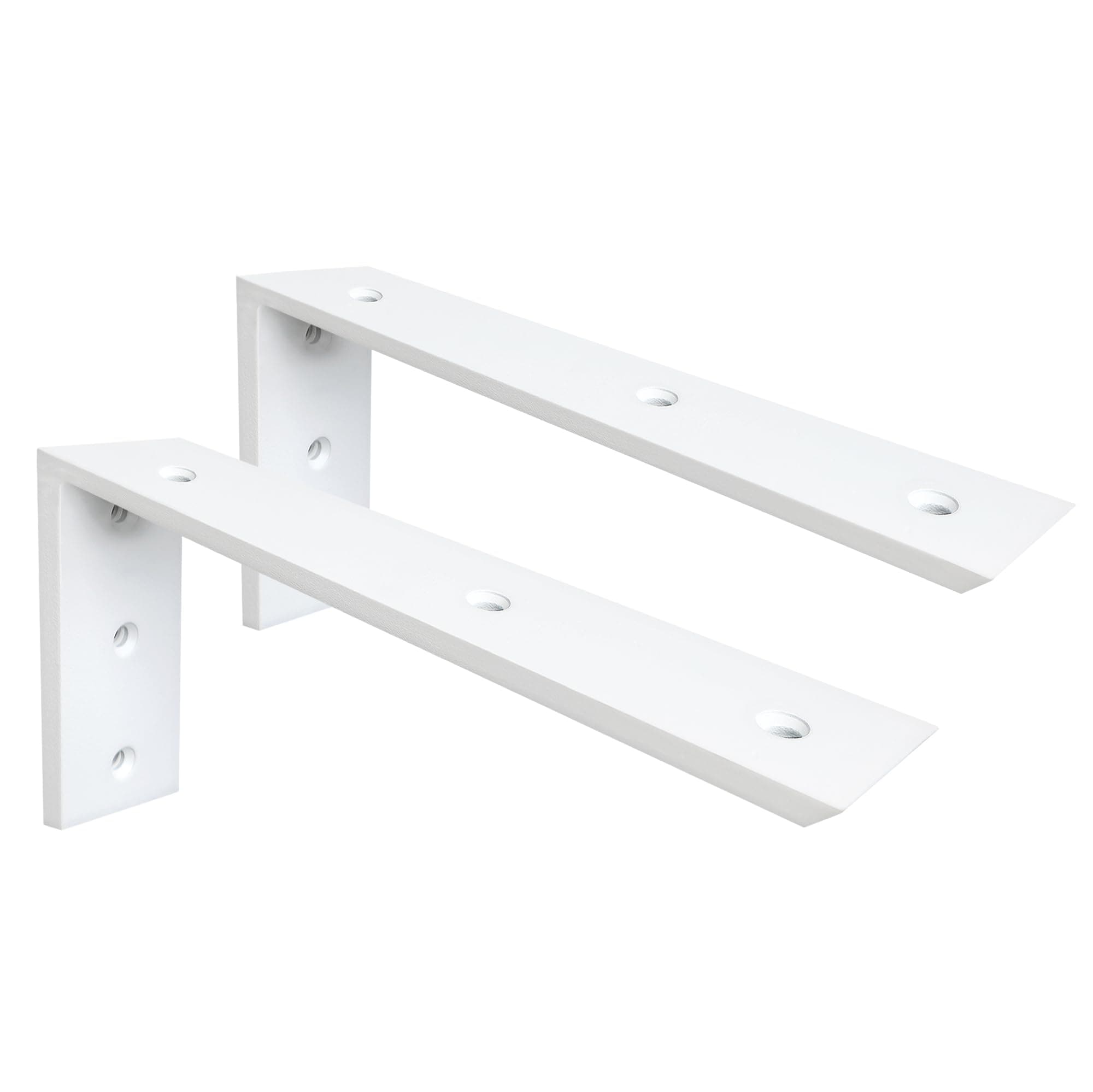 WINKER Countertop Support Bracket 2 Pack White Heavy Duty Countertop Hidden Bracket 12" x 6" x 2 1/2" L Bracket Metal Corbels for Quartz/Granite/Wood/Concret/ Laminate Countertops