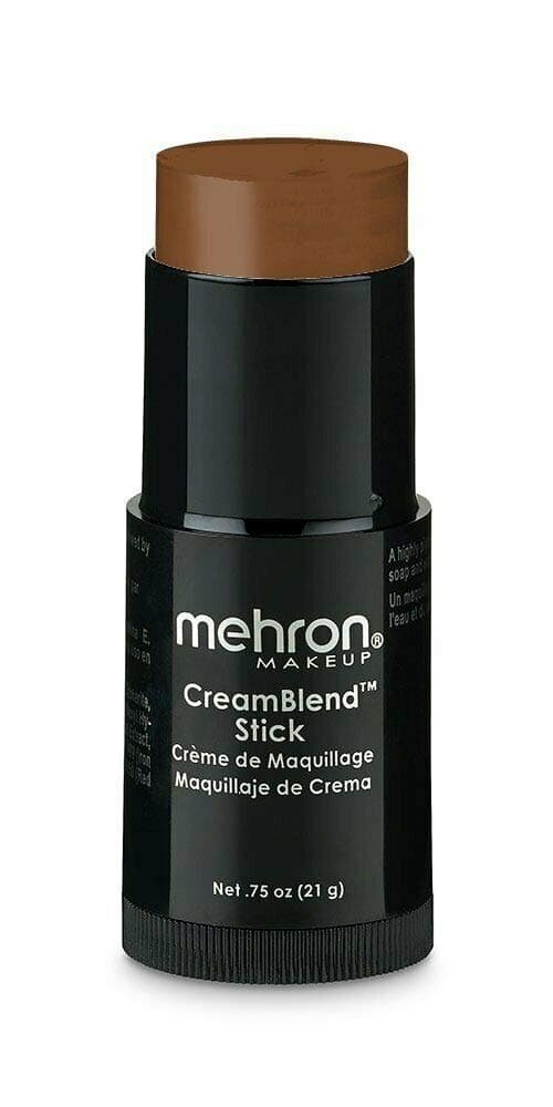 Mehron Makeup CreamBlend Stick - Foundation (.75 ounce) (Light Ebony)