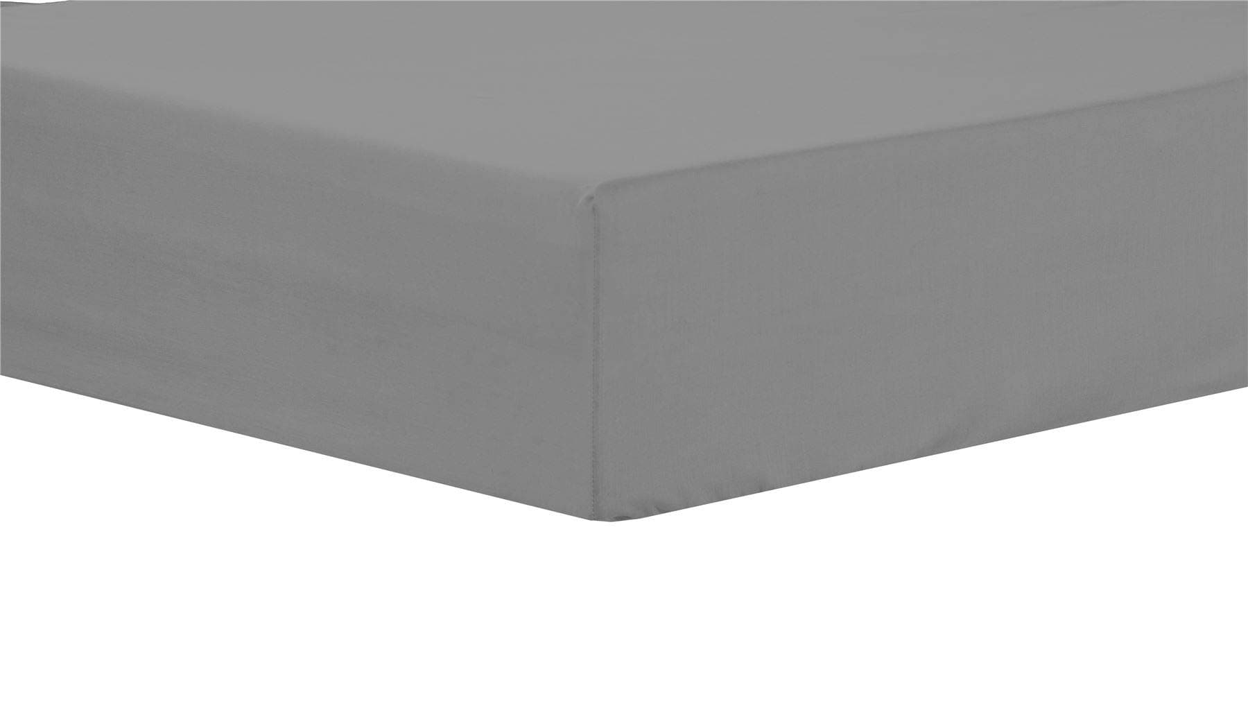 Olivia RoccoEasy Care Fitted Sheet Poly Cotton Bed Sheets, Single Grey