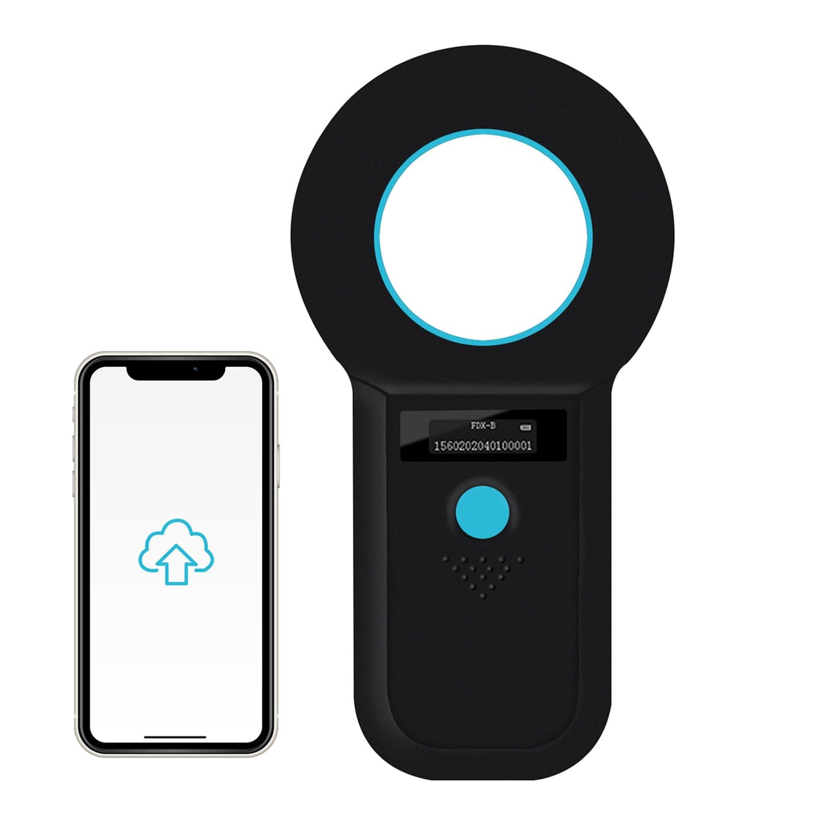 Smoostart Bluetooth Microchip Scanner, 1000 Records Huge Data Storage Upload to PC & Mobile Phone, Scanning Distance and Speed Increase, Only Compatible with FDX-B/EMID (15/10) Digits Microchips