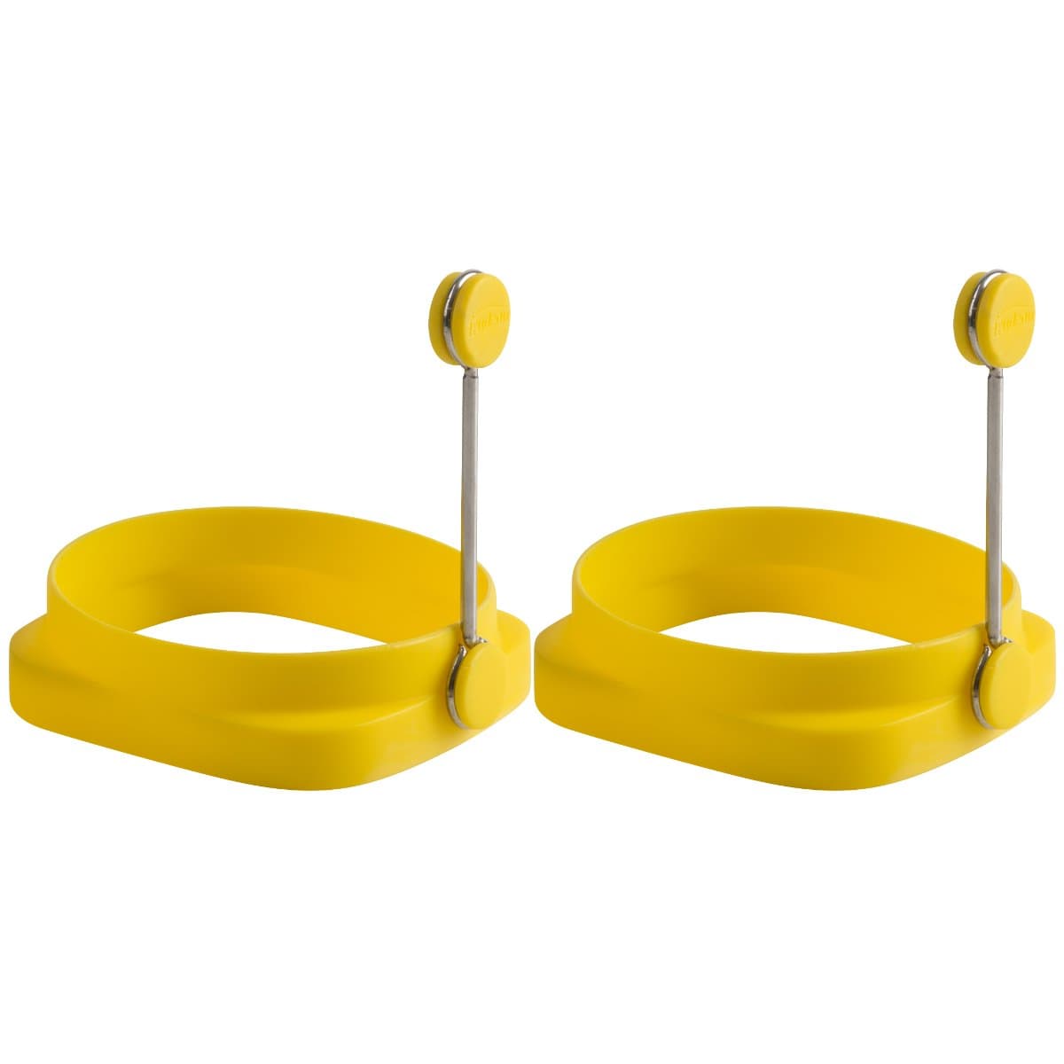Yellow Silicone Reversible Egg Ring, Set of 2