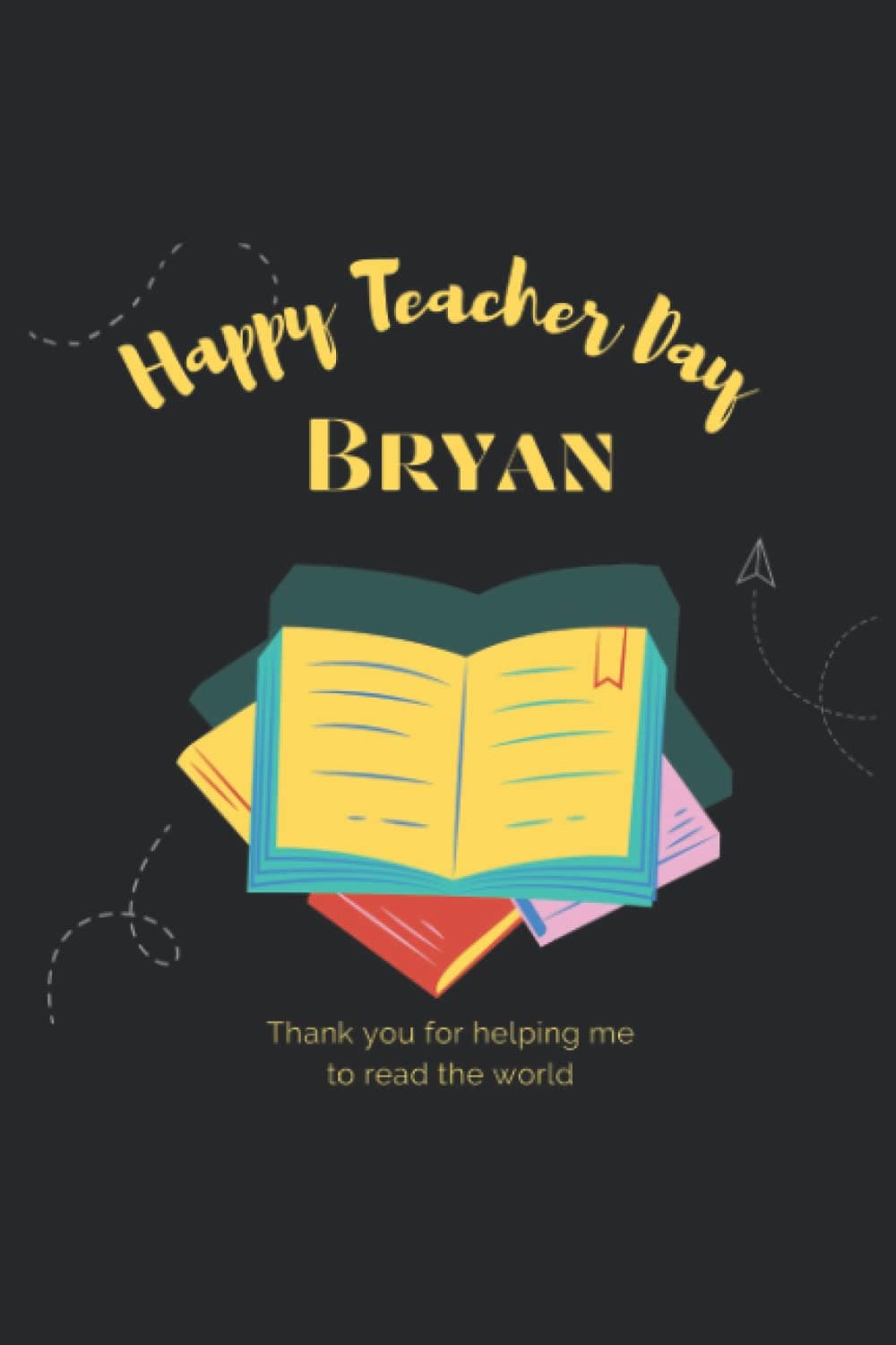 Bryan : Notebook Journal with Personalized Name: 6x9 Lined Writing Notebook Journal Personalized Name Gift Journals ,120 pages - perfect gift for chrismas, holidays,thanks giving , birthdays...