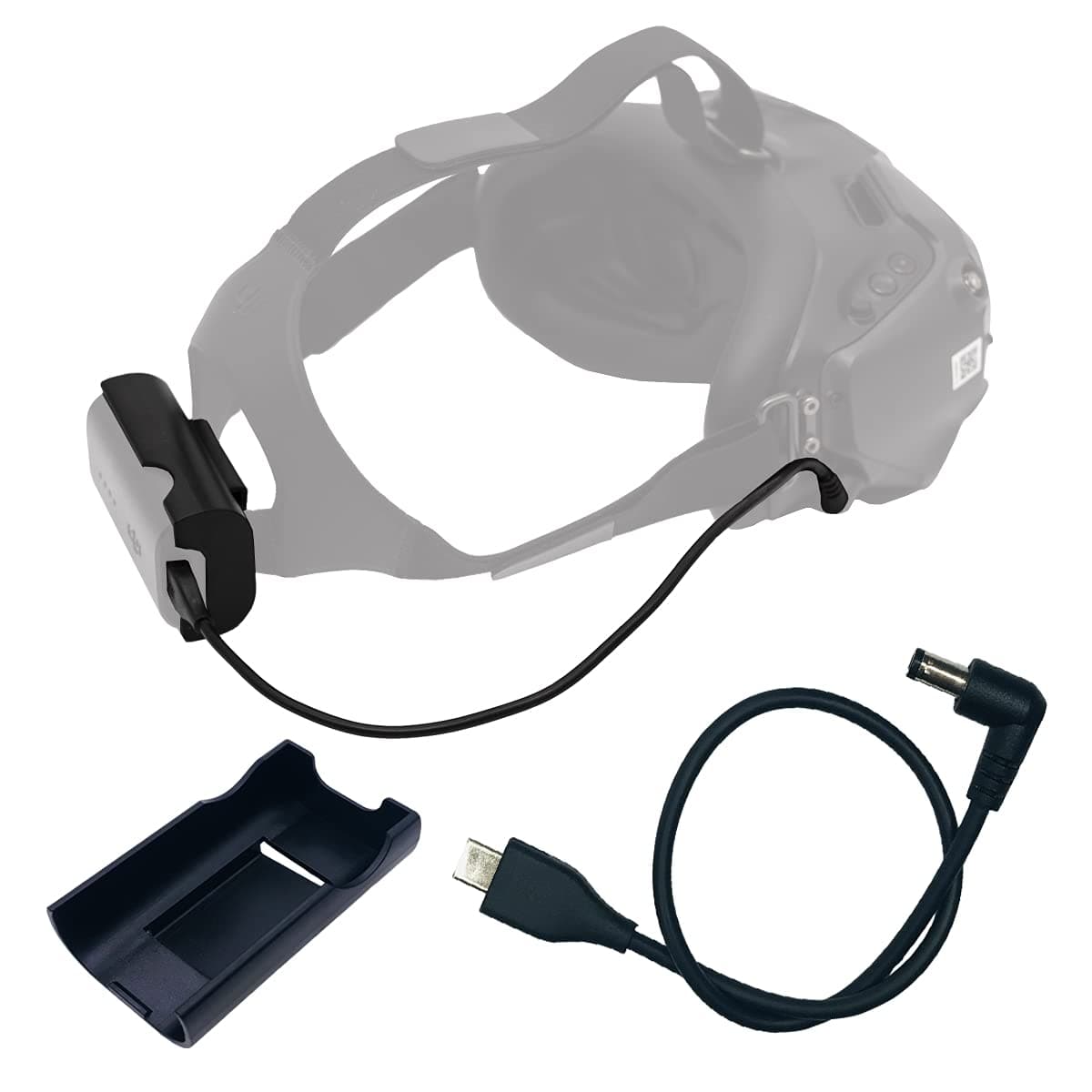 Power Cable and Battery Bracket for DJI FPV Goggles V2, Battery Clip Holder and Charging Cable for FPV Combo Goggles Accessories