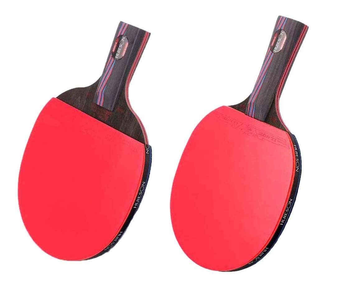 Professional Attack Type Black Carbon King Training&Competition Table Tennis Racket Ping Pong Paddle (Knife Grip+Penhold Grip)