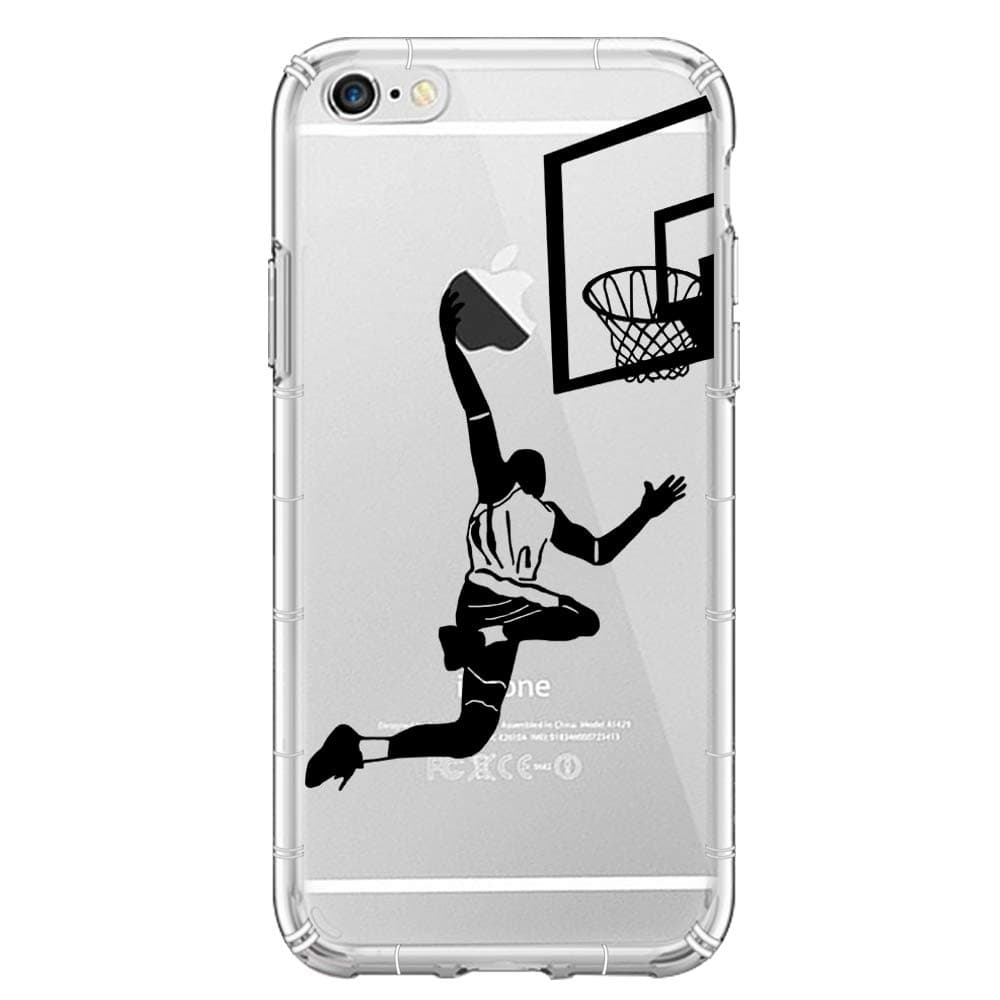 iPhone 6s Basketball Case,iPhone 6 4.7" Soft TPU Case, Personality Basketball Dunk Shot Case,3D Emboss Clear Printed Design Fashion Pattern Soft Flexible TPU Back Cover for iPhone 6S