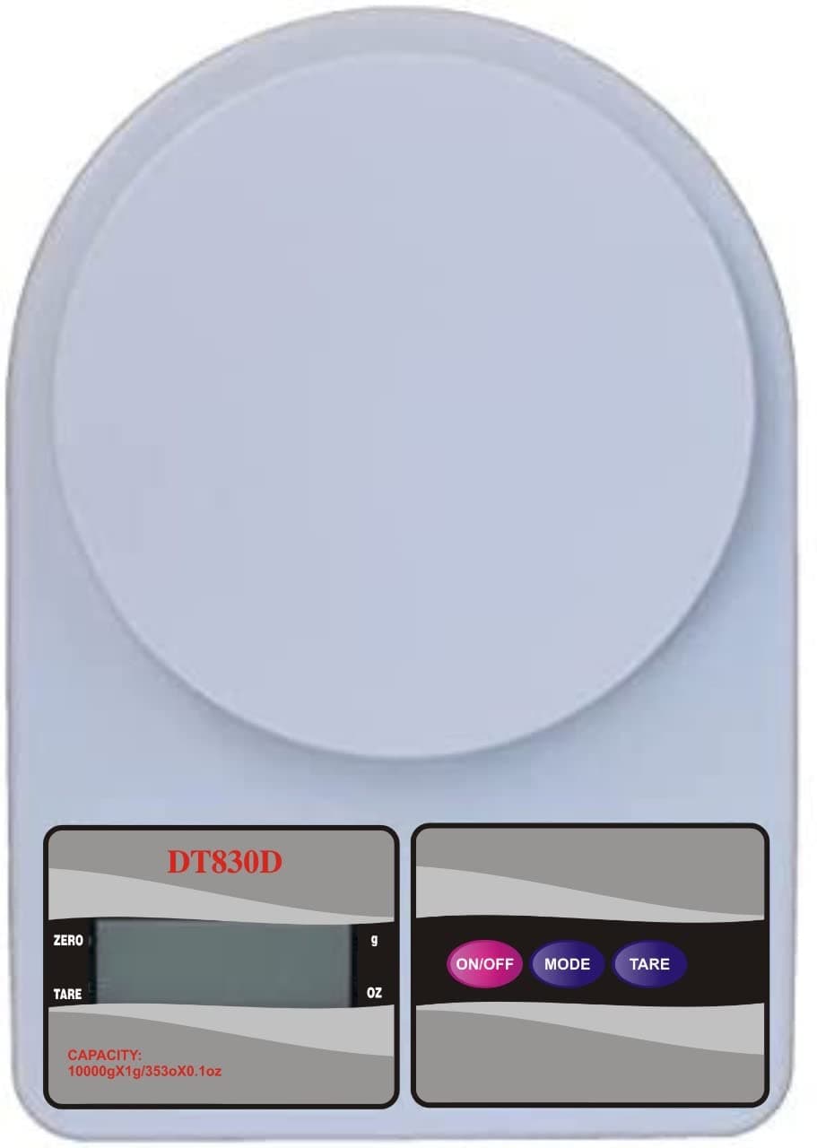 Multipurpose Portable Electronic Digital Weighing Scale Weight Machine10 Kg (with Back Light) White Color