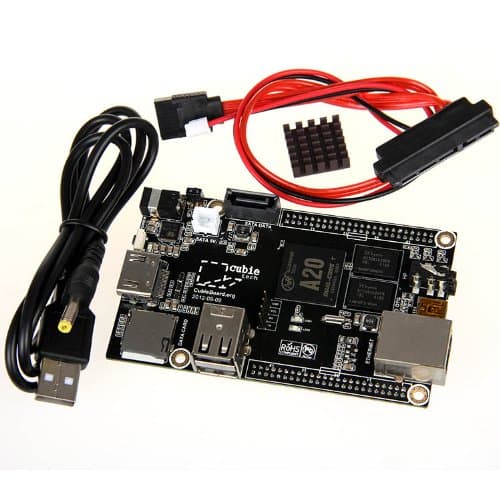 Cubieboard2 1GB ARM Cortex A7 Dual-Core Allwinner A20 Development Board Mini PC with DC to USB power cable & SATA cable...