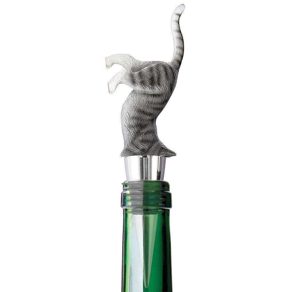 Upside Down Kitty Cat Wine Bottle Stopper Decorative Novelty Barware Tool