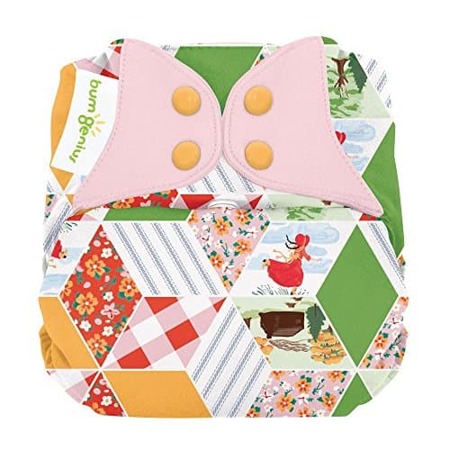 bumGenius Elemental 3.0 All-in-One One-Size Cloth Diaper with Organic Cotton (Patchwork)