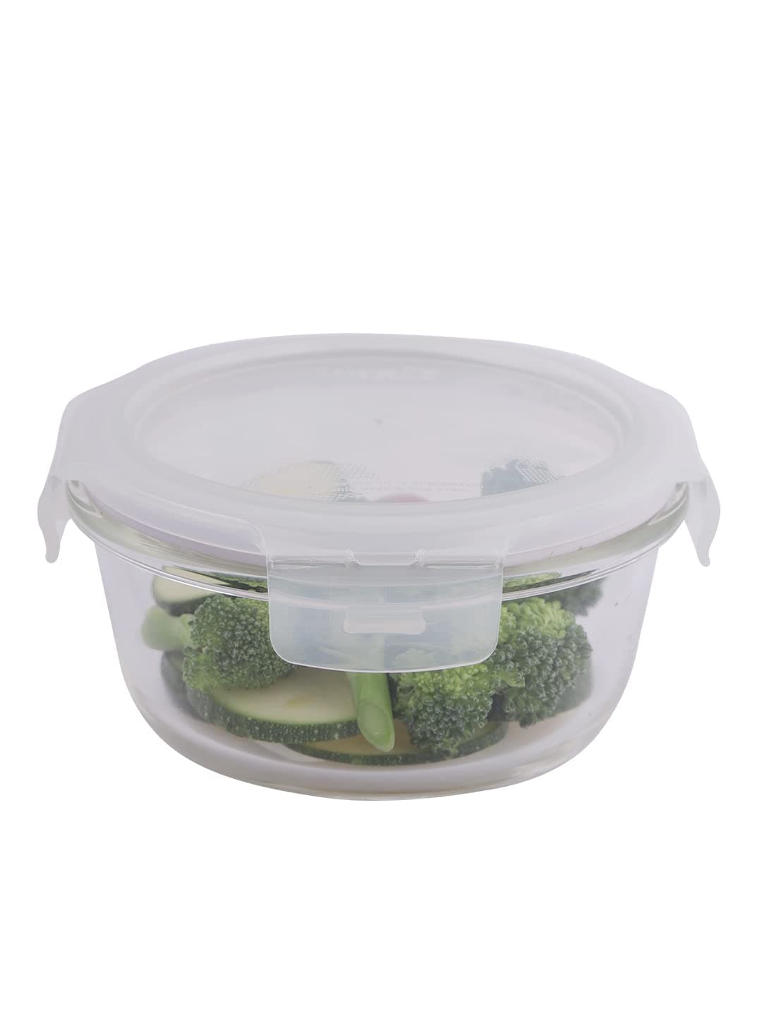glass round container , 380ml LLG821, clear