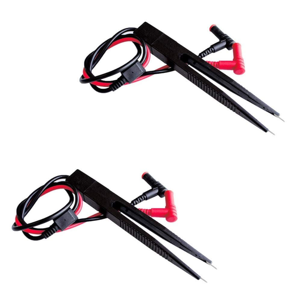 2PCS SMD LCR Chip Test Clip Capacitance Inductor Resistance Test Clip Meter Lead Probe Multimeter Tweezer