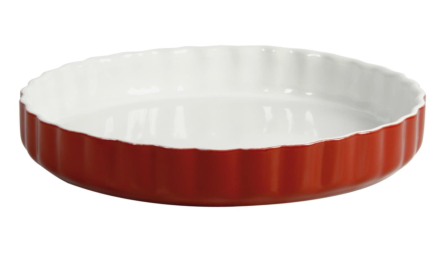 Crealys 512735 Ceramic Tart Dish 28 cm - Raspberry