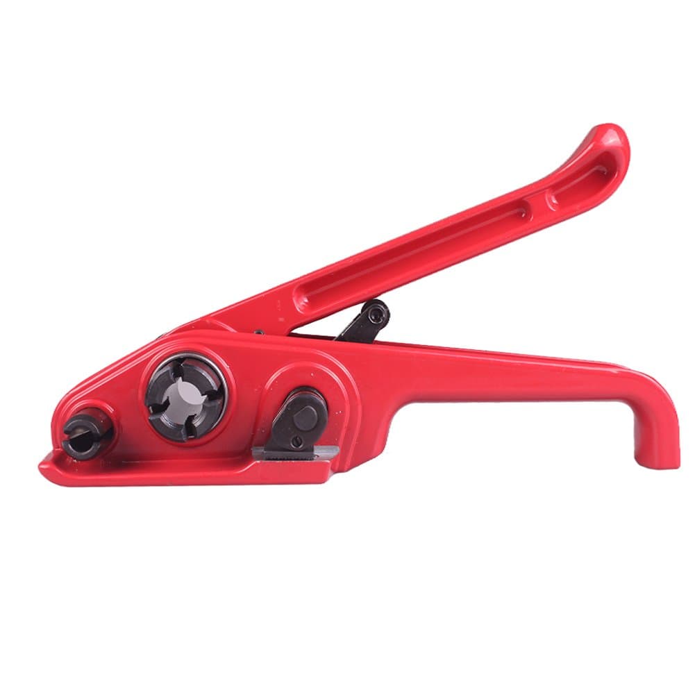 Poly Strapping Tensioner & Cutter Manual Banding Strapping Tools for Polyester Polyproplyn 1/2" - 3/4" Strap Red