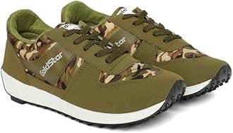 GOLDSTAR032 ARMY-BROWN Latest Stylish Casual Sneakers,Lace up Lightweight Shoes for Running, Walking, Gym,Trekking, Hiking and Party Running Shoes for Men (6)