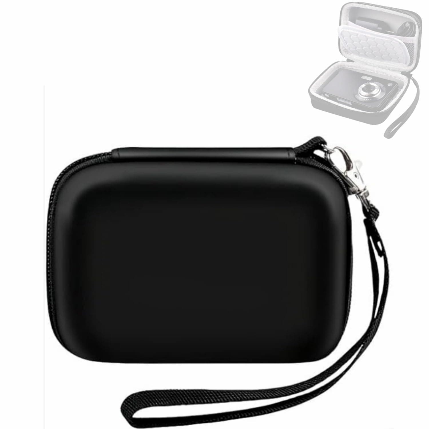 Digital Camera Case Compatible with Kodak PixPro/Canon PowerShot/Sony DSC, Hard Shell Camera Protective Carrying Bag for Cable,SD Card