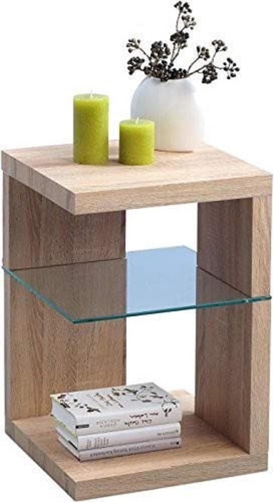 HomeTrends4You Side Table/Bedside Table, 40 x 60 x 40 cm Sonoma Oak Finish