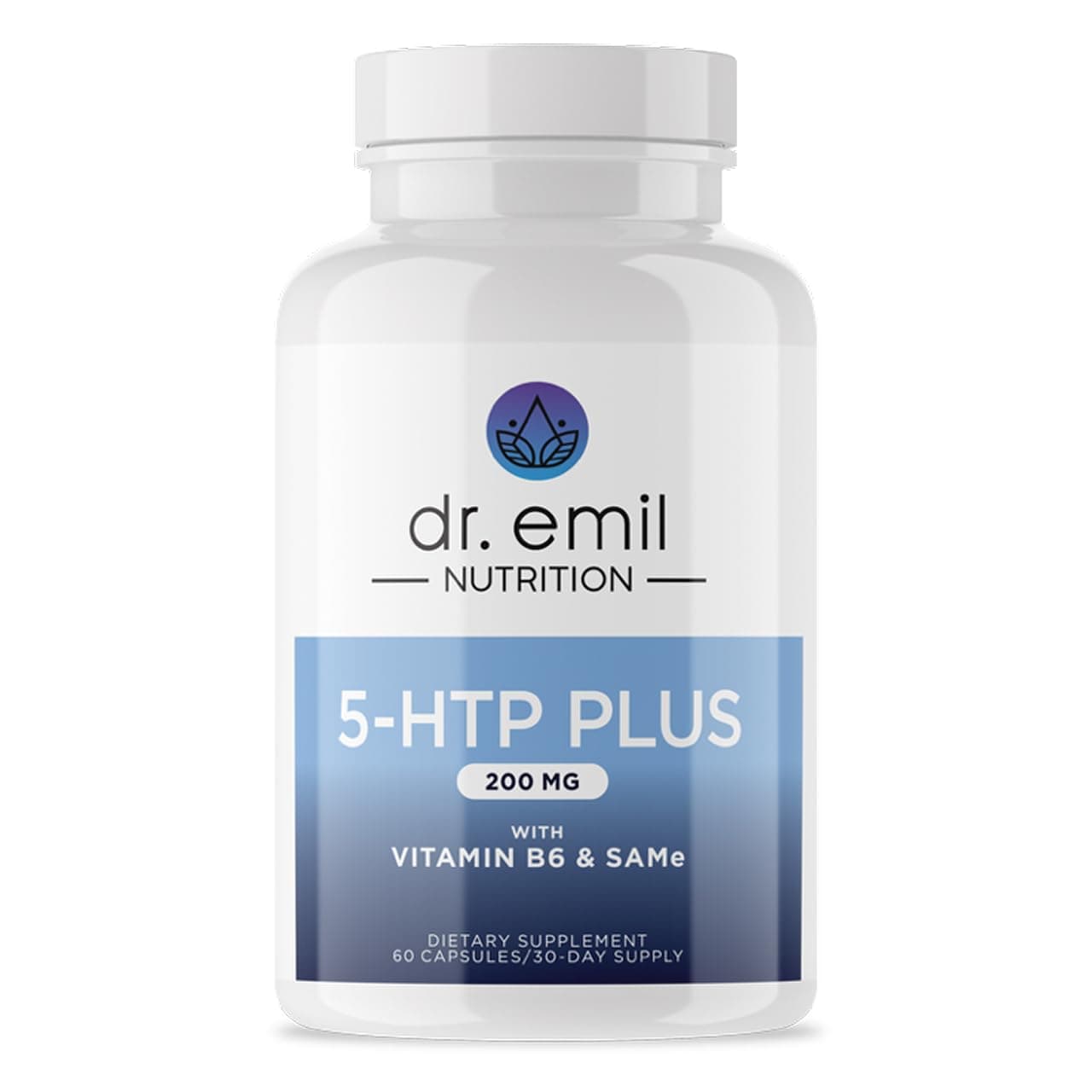 200 MG 5-HTP Plus with SAM-e to Maintain Normal Healthy Sleep and Create a Sense of Wellbeing - 5HTP Supplement with Vitamin B6-60 Vegan Capsules, 30 Servings