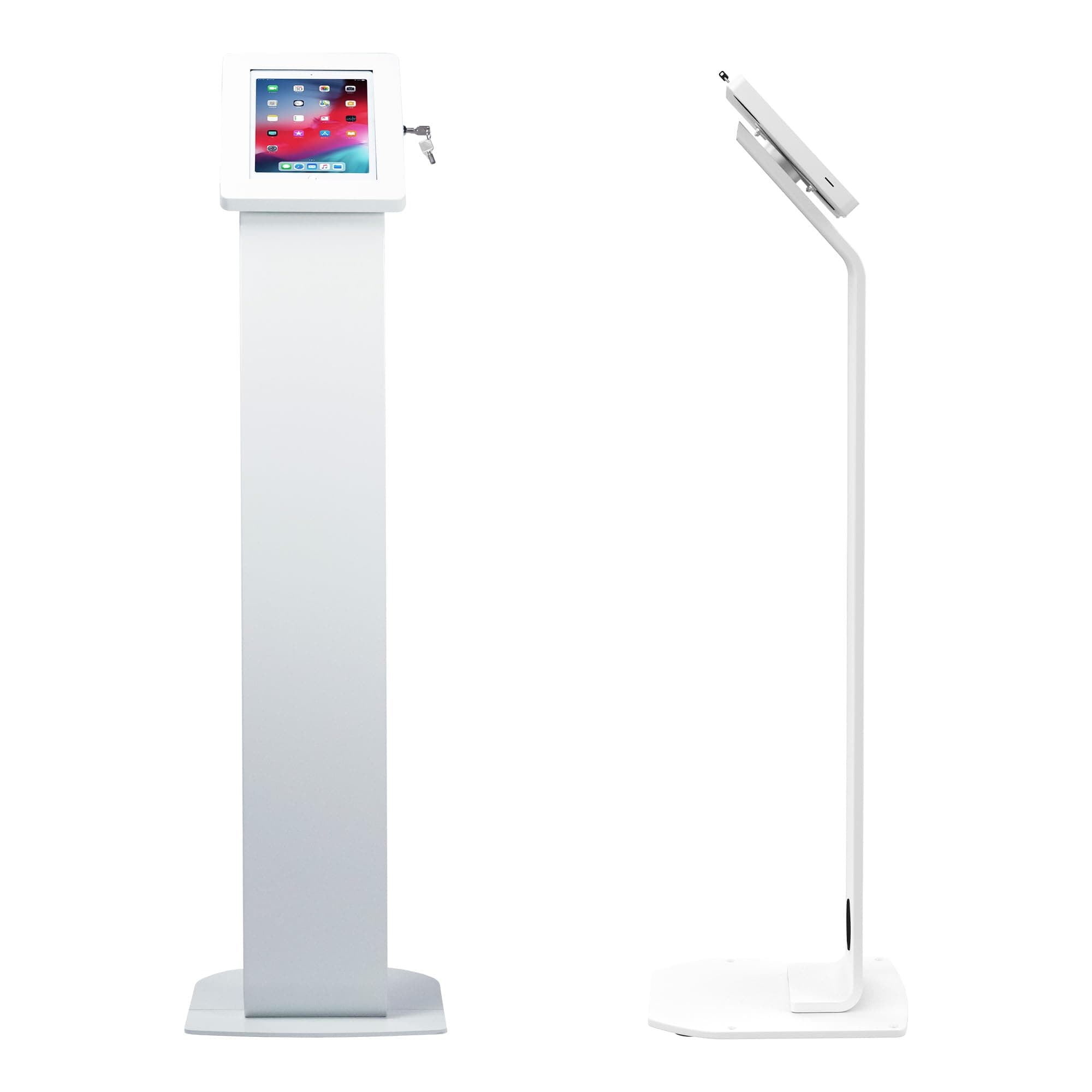 Locking Floor Stand – CTA Premium Locking Support Base Kiosk with Steel Body and Heavy-Duty Locking Enclosure with Keys for iPad Pro 13-inch (M4), iPad Pro 12.9-inch, iPad Air 13-Inch (M3 / M2)