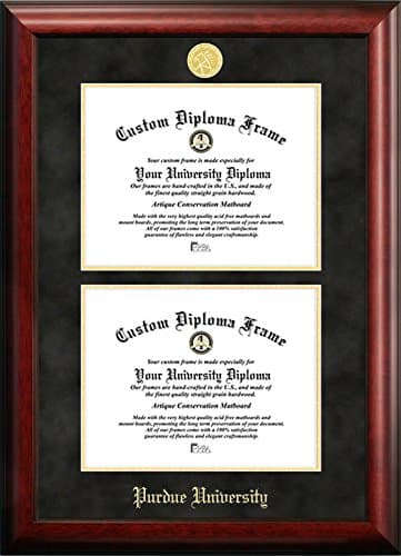 Purdue University Double Degree Diploma Frame (8.5 X 11)