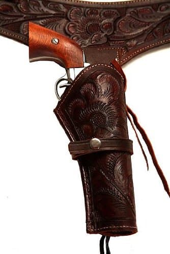 44/45 Caliber Brown Leather Gun Holster