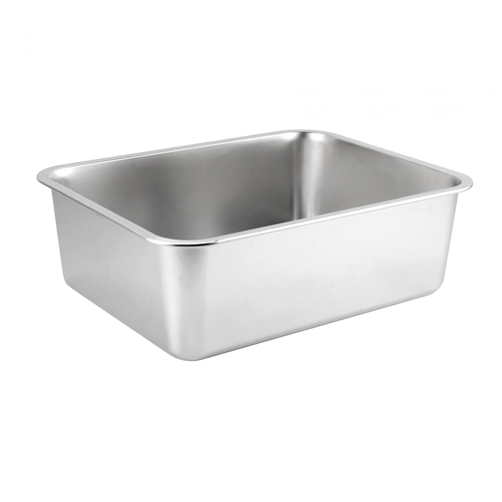 Stainless Steel Cat Rabbit Litter Box Smooth Edge Rustproof Kitten Potty Pan 40X30X10Cm |1 Stainless Steel Cat Litter Box