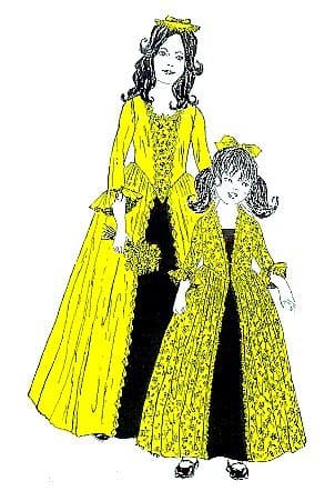 1776 Girl's Colonial Dress Pattern