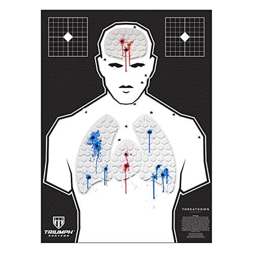 Threat Down Humanoid Silhouette - 6-Pack - Knife Target - Rifle Target - Sling Shot Target - Targets for Shooting Range - Target Shooting