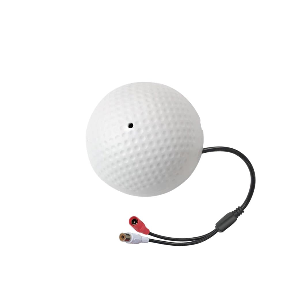 CORSEE High Sensitivity CCTV Microphone with Pre-Amp and In-Line Power, RCA Phono Connector Audio Pick-Up [Connect with our 1080P Bullet Cameras]