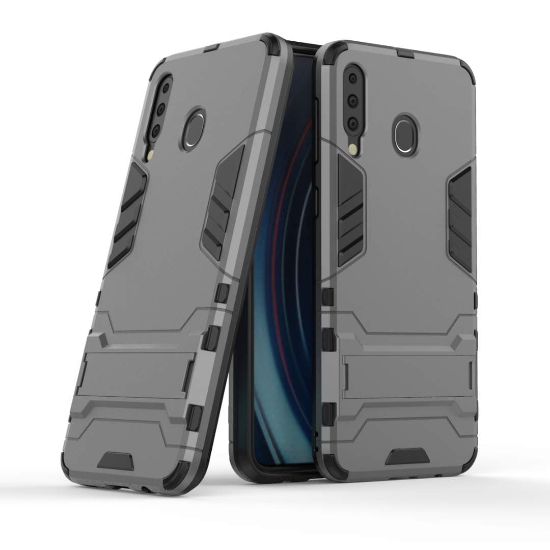 FanTing Case for Nokia 3.2, Rugged and shockproof,with mobile phone holder, Cover for Nokia 3.2-Gray