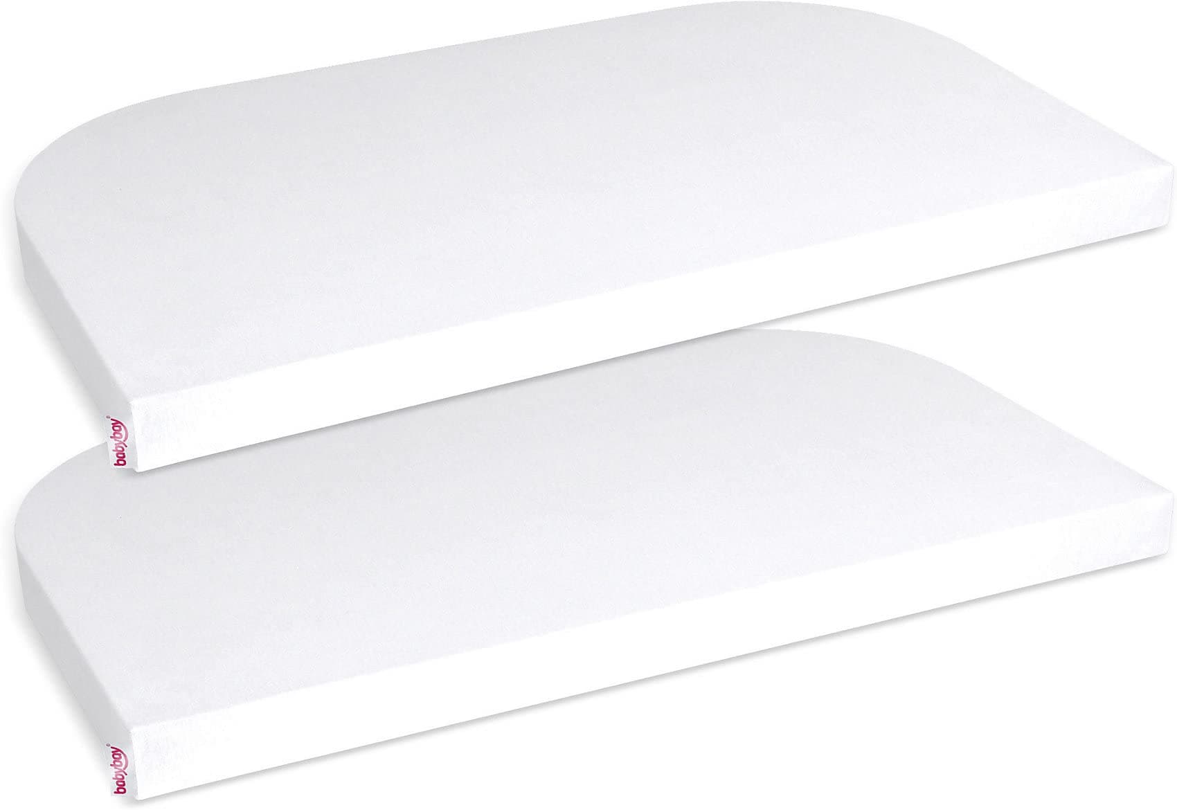 Babybay 2 Pack Jersey Cover for bedside sleeper Cot, White